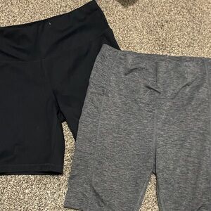 Jockey Women's Black and Gray Bike Shorts